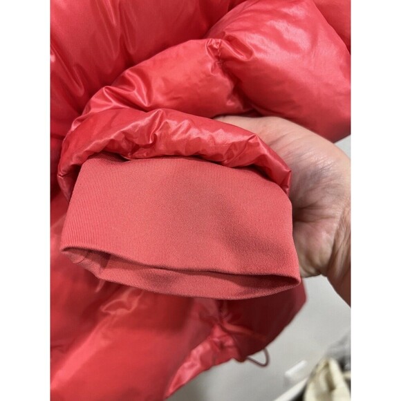 ATHLETA Lofty Down Puffer Jacket Full Zip Coat Jacket Size Large  Pink /orange - Picture 5 of 10